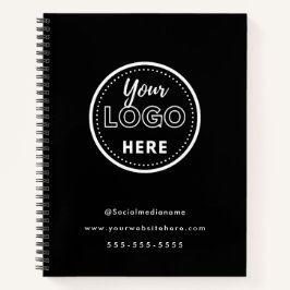 プロフェッショナル ブランディング ミニマル ブラック プロモーション ロゴ ノートブック