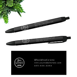 プロフェッショナル ブランディング ミニマル ブラック ロゴ 黒ボールペン