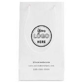 プロフェッショナル ブランディング ミニマル ホワイト プロモ ロゴ スモールペーパーバッグ (正面)