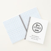 プロフェッショナル ブランディング ミニマル ホワイト プロモ ロゴ ノートブック (内部)