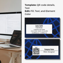 プロフェッショナル ブルー ウェブ デザイナー ビジネス カード
