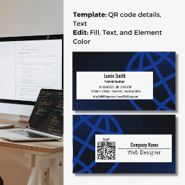 プロフェッショナル ブルー ウェブ デザイナー ビジネス カード