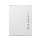 プロフェッショナル プレーン モダン エレガント あなたの名前 ノートパッド (回転)