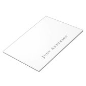 プロフェッショナル プレーン モダン エレガント あなたの名前 ノートパッド (アングル)