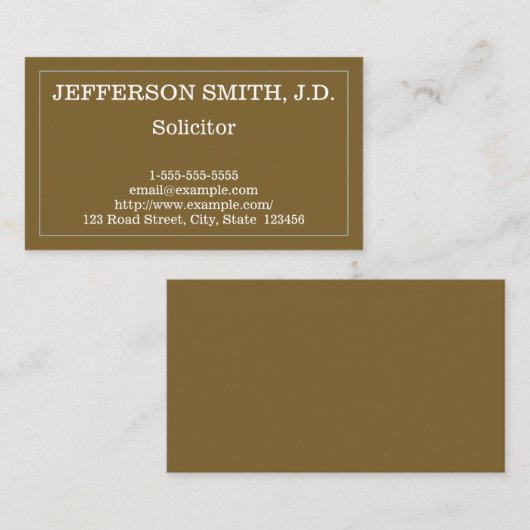 プロフェッショナル・ベーシック・ソリシター名刺 名刺 (正面/裏面)