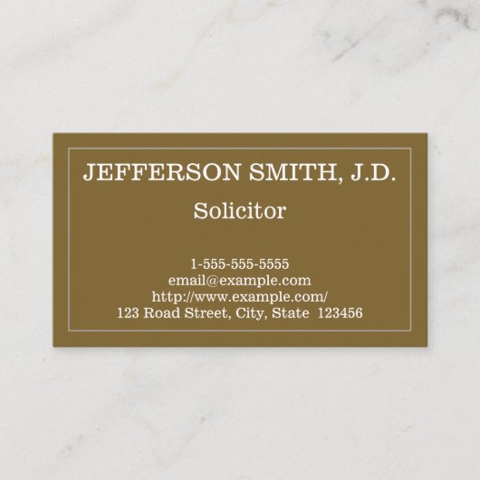 プロフェッショナル・ベーシック・ソリシター名刺 名刺 (正面)