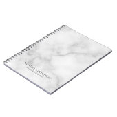 プロフェッショナル ホワイト マーブル ノートブック (左側)