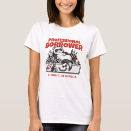 プロフェッショナル・ボロワー - 面白いフェレット グラフィックTシャツ Tシャツ