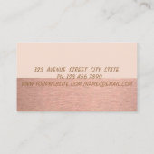 プロフェッショナル、ミニマエレガントスタイリッシュリスト 名刺 (裏面)