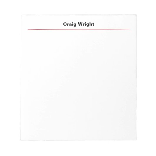 プロフェッショナル ミニマリスト プレーン ボールド パーソナライズド ノートパッド (正面)