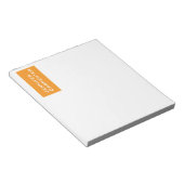 プロフェッショナル ミニマリスト モダン オレンジ ホワイト ノートパッド (アングル)