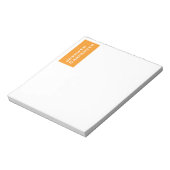 プロフェッショナル ミニマリスト モダン オレンジ ホワイト ノートパッド (回転)