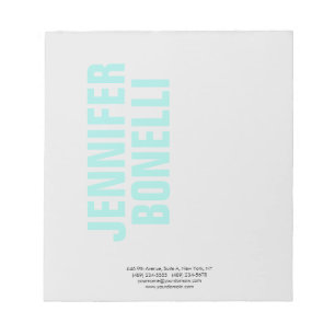 プロフェッショナル ミニマリスト モダン ボールド ブルー名 ノートパッド