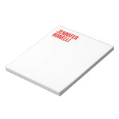 プロフェッショナル ミニマリスト モダン ボールド レッド ホワイト ノートパッド (回転)