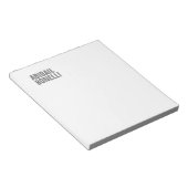 プロフェッショナル ミニマリスト 大胆 モダン グレー ホワイト ノートパッド (アングル)