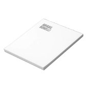 プロフェッショナル ミニマリスト 大胆 モダン グレー ホワイト ノートパッド (回転)