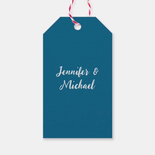 プロフェッショナル ミニマリスト 海洋青 書道 ギフトタグ (正面)