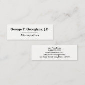 プロフェッショナル&ミニマル弁護士名刺 スキニー名刺 (正面/裏面)