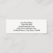 プロフェッショナル&ミニマル弁護士名刺 スキニー名刺 (裏面)