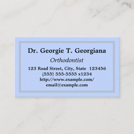 プロフェッショナル&ミニマル歯科矯正医名刺 名刺 (正面)