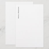 プロフェッショナル ミニマル シンプル モダン 便箋 (正面/裏面)