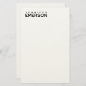 プロフェッショナル ミニマル モダン シンプル 便箋 (正面/裏面)