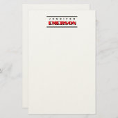 プロフェッショナル ミニマル モダン シンプル 便箋 (正面/裏面)