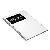 プロフェッショナル ミニマル モダン プレーン ブラック ホワイト ノートブック (右側)