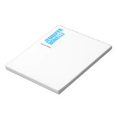 プロフェッショナル ミニマル モダン ボールド ブルー ホワイト ノートパッド (回転)