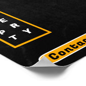 プロフェッショナル メニュー 写真追加 ファストフード プロモーション ブラック ポスター (角)