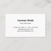 プロフェッショナル&モダン造園ローンツリーグリーン 名刺 (裏面)