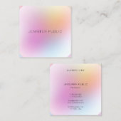 プロフェッショナル モダン おしゃれ エレガント カラフル デザイン スクエア名刺 (正面/裏面)