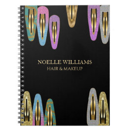 プロフェッショナル モダン グリッター ヘア クリップ ヘア スタイリスト ノートブック