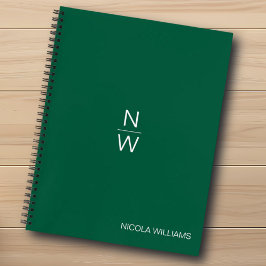 プロフェッショナル モダン シンプル ミニマリスト ハンター グリーン ノートブック