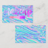 プロフェッショナル モダン ダイヤモンド リップスティック ホログラフィック 名刺 (正面/裏面)