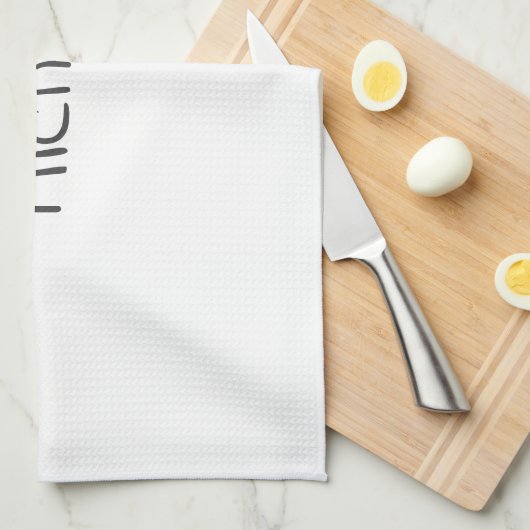 プロフェッショナル モダン ミニマル オリジナルネーム キッチンタオル (四つ折り)