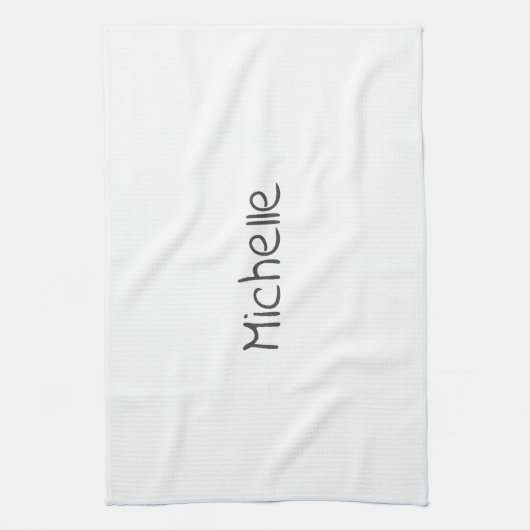 プロフェッショナル モダン ミニマル オリジナルネーム キッチンタオル (縦)