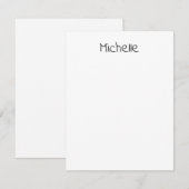 プロフェッショナル モダン ミニマル オリジナルネーム ノートカード (正面/裏面)