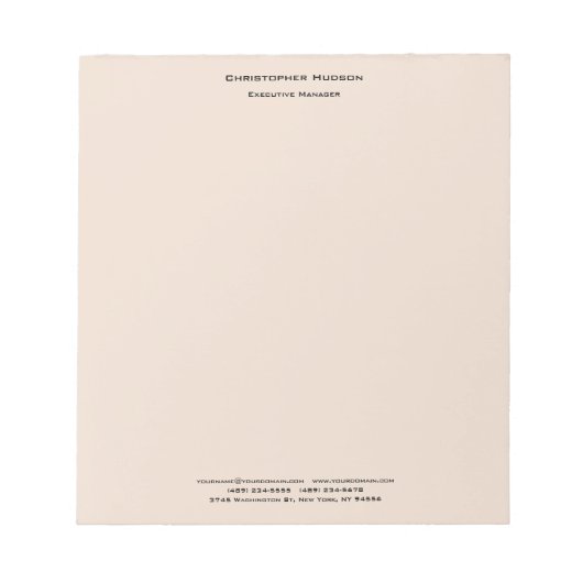 プロフェッショナル モダン ミニマル シンプル プレーン リネン ノートパッド (正面)