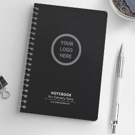 プロフェッショナル モダン ミニマル ブラック カンパニー ロゴ ノートブック