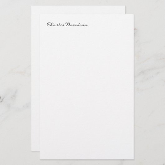 プロフェッショナル モダン ミニマル プレーンコレグラフ 便箋 (正面/裏面)