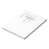 プロフェッショナル モダン モノグラム ミニマル ノートパッド (回転)