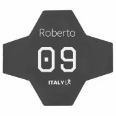 プロフェッショナル モノクロサッカー選手 サッカーボール (フラット)