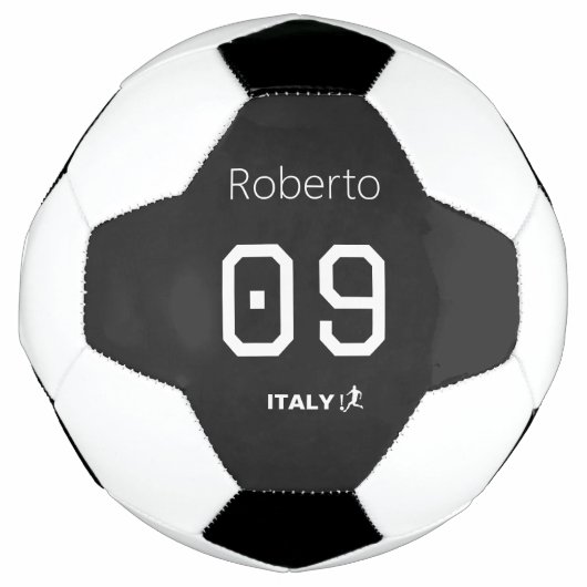 プロフェッショナル モノクロサッカー選手 サッカーボール (正面)