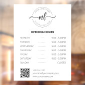 プロフェッショナル モノグラム ロゴ 営業時間 ウィンドウサイン (シート2)