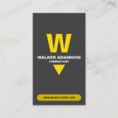 プロフェッショナル（モノグラムQR）ゴールド＆マットブラック 名刺 (正面)