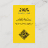 プロフェッショナル（モノグラムQR）金ゴールド&マットブラック 名刺 (裏面)