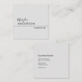 プロフェッショナル- ユニセックス スクエア名刺 (正面/裏面)