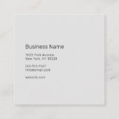 プロフェッショナル- ユニセックス スクエア名刺 (裏面)