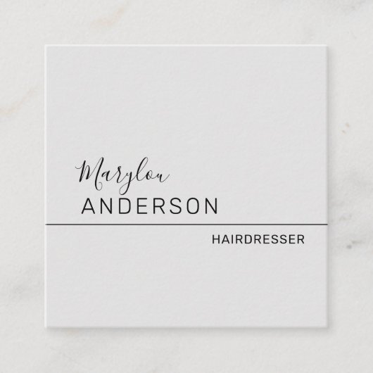 プロフェッショナル- ユニセックス スクエア名刺 (正面)